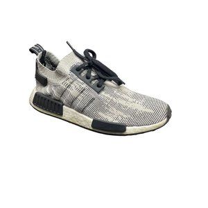 Adidas Mens NMD R1 Primeknit AQ0899 White Fabric Running Shoes Sneakers Size 10